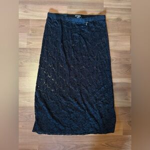 Hot Topic Black Lace Maxi Skirt